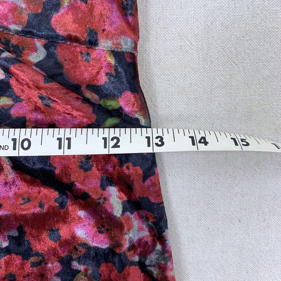 NWT BCBG Floral Velvet Halter Cut Out Midi Dress - Picture 14 of 14